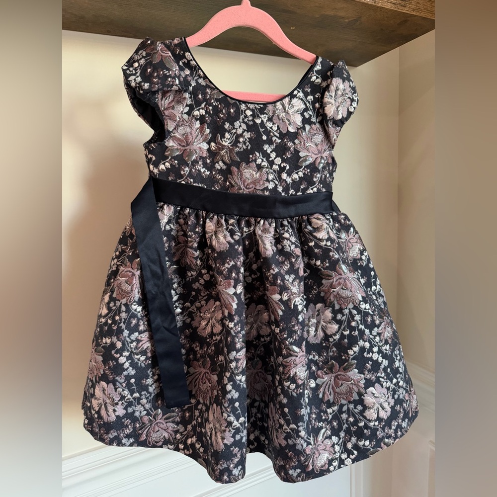 Bonnie Jean Navy Blue Floral Dress